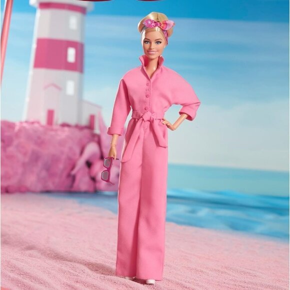 Mattel Pink Margot Robbie as‎ Barbie the Movie Power Jumpsuit Collectible Doll - Picture 8 of 8
